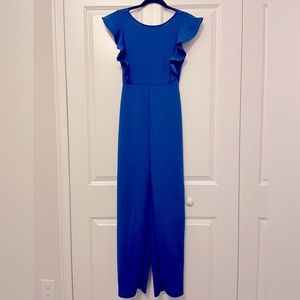 21 Saints Blue Ruffle Jumpsuit